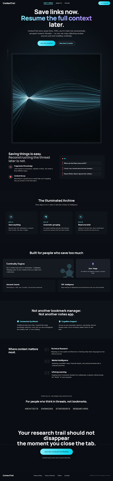 Context Trail | Research Thread Tool for Links, PDFs, and AI Chats